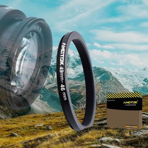49mm d'objectif de vers 46mm Adaptateur d'objectif,Bague d'adaptation pour Filtre 49mm à 46mm,Compatible avec Tous Les Accessoires de Filtre 46mm.Fabriqué à partir d'usinage CNC - Neuf