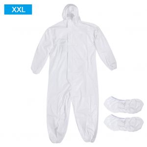 Combinaison De Protection A Capuche Avec Couvre-Chaussures, Vetements De Securite Reutilisables Pour Hommes Et Femmes, Unisexe, Taille 2xl - Neuf