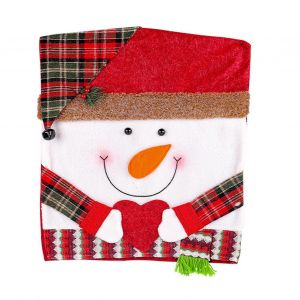 Housse de chaise de Noel Pere Noel Bonhomme de neige Renne Housse de siege de diner de Noel Housse de chaise pour cuisine Salle a manger Hotel Decoration de fete de vacances - Neuf