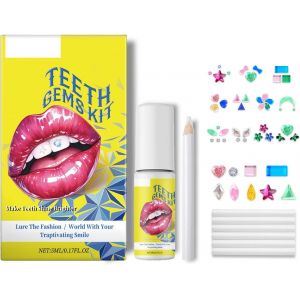 Kalanka-Kit Strass Dentaire, Kit Bijou Dent Bricolage, Bijoux Dentaire, Kit De Gemmes De Dents Pour D&eacute;butant, Bijoux Dentaire Gemmes Pour D&eacute;coration De Dents De Ongles, 02 - Neuf