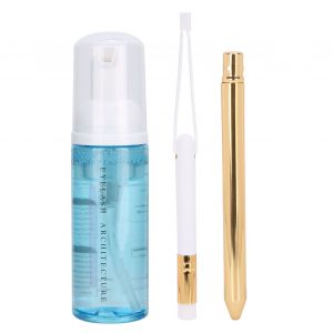 Kit De Nettoyage En Mousse Pour Cils 60 Ml, Doux Et En Profondeur, Avec Brosse De Nettoyage, Bleu - Neuf