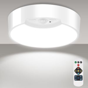 KAL-Led Ceiling Light With Motion Radar, Round Ultra Thin Ceiling Light, 3 Color Temperature For Kitchen, Bedroom, Cloakroom, Lounge And More - Alimenté Par Pile - Neuf