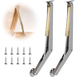 2pcs Ressorts &agrave; Gaz Amortisseurs 200N/PC, V&eacute;rins Charni&egrave;res de Support, Verin Hydraulique Couvercle Se Bloquent en Position, Support de Levage pour Meubles Tatami Clapet Coffre &agrave; Jouets - Neuf