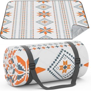 Ulteronixshop-Couverture Pique Nique Imperm&eacute;able 200x200 cm&iquest;Tapis Pique Nique Lavable en Machine Nappe Pique Nique sans Sable Convient pour Familie Pique-Nique Camping Plage Le Jardin - Neuf