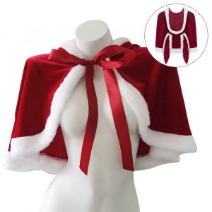 Cosplay Châle Couleur Assortie Forme De Lapin À Capuche Épais Chaud Doux En Peluche Noël Nouvel An Fête Père Noël Cape Lapin Fille Cape Uniforme Costumes - Neuf