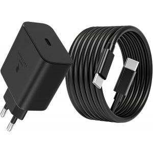 45w Chargeur Ultra Rapide Avec Câble Usb C 2m Pour Samsung Galaxy S25 S24 S23 S22 S21 S20 Ultra S25+ S24+ Note20 A55,Z Fold6,Zflip6 5g,Tab S9 S8 S10 Ultra Tablette,Usbc Prise Secteur Adaptateur - Neuf
