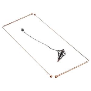 Baguettes De Radiesthésie En Cuivre - 99,9 % Cuivre Pur 2pcs Divining Rods Détecteur De Sorcière D'eau D'énergie Avec Pendentif Pendule - Neuf