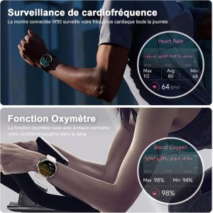 Montre Connect&eacute;e Homme Avec Appel Bluetooth, Montre Appel, &Eacute;cran 1.39"" Tft, Moniteur Cardiofr&eacute;quence/Spo2, Analyse Sommeil, 100 Modes De Sport,Pour Android/Ios (Vert) - Neuf