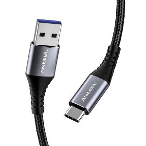 CLOUDDS-Câble Usb Type C 2M 3A Charge Rapide Et Usb3.0 Gen 1 Câble Usb C Tressé En Nylon,Max 5Gbps Transfert Des Données,Pour Samsung Galaxy S10/S9/S8 Plus/Note 9/8,Lg V30,V20,G6,Tab S4 Etc - Neuf