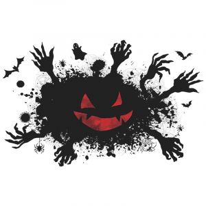 (E)3d Halloween Étage Autocollants, Halloween Décoratifs, Stickers Muraux, D'horreur Étage Autocollant Décalcomanies, Halloween Zombie Citrouille Étage Autocollant, Réutilisable, D'une - Neuf