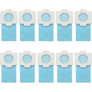 Lot de 10 sacs d'aspirateur pour aspirateur Makita CL102D, CL104D, CL107D, CL182D, filtre en papier antibact&eacute;rien pour aspirateur sans fil Makita, bleu - Neuf
