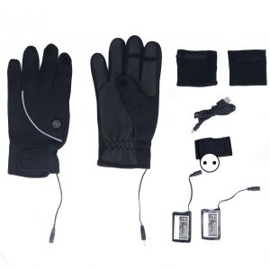 1 Paire De Gants Chauffants Rechargeables Gants Chauffants à Batterie éLectrique Pour Hommes Femmes Moto RandonnéE Cyclisme Camping Xl Noir Prise Ue 100-240 V - Neuf
