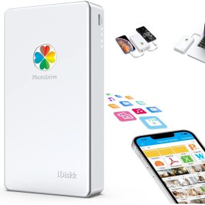 Disque Dur Externe Lightning 3 En 1 Certifié Mfi 1 To Pour Iphone Avec 3 Câbles Intégrés,Disque Dur Portable Usb-C Pour Les Derniers Iphone/Ipad/Mac/Pc Et Téléphones Mobiles Usb-C - Neuf