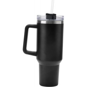 Sjzg-Tasse Isotherme En Acier Inoxydable De 1,2 L Avec Couvercle &Agrave; Paille Et Poign&eacute;e, Tasse &Agrave; Caf&eacute; De Voyage En Acier Inoxydable, Tasse &Agrave; Caf&eacute; De Voyage, Tasse D'eau Isotherme Anti-Fuite Pour Boisson - Neuf