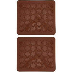 Ayuhr-2 Pcs 30 Trous Macaron Silicone Tapis De Cuisson Moule Anti-Adhésif Macaron Pad Four Four Tapis De Cuisson Diy Feuille Gâteau Moules - Neuf