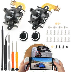 Lkljij-Gauche Et Droite Joystick Pour Ps5 Portal Hall Effect Joystick Remplacement Pour Playstation Portal Remote Player Analogique 3d Module Potentiomètre Joystick Thumbstick Console Accessoires(Ave - Neuf