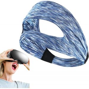 MEVRONISSHOP-Masque VR pour Les Yeux pour Oculus Quest 2,Bandeaux Anti-Transpiration pour Visage VR,VR Face Cover avec Sangle &Eacute;lastique,Masques Respirants et lavables pour Oculus Go HTC Vive PS VR (B - Neuf