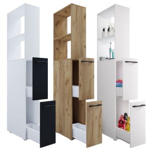 Vcm Meuble De Salle De Bains Armoire En Niche Séparateur De Pièce Armoire De Salle De Bains Hochschrank Tiroir Sadilo Xl - Neuf