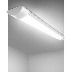 Kal-Réglette Led Étanche 120cm, Plafonnier Exterieur Led 40w 4800lm Blanc Froid 6500k, Neon Tube Led Aluminium Et Pc Luminaire Pour Bureau, Entrepôt, Garage, Sous-Sol, Atelier. - Neuf