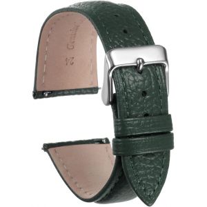 Kal-Bracelets De Montre En Cuir Véritable 24mm Remplacement Rapide Plat Bracelet De Montre En Cuir De Vache Élégant Bracelet De Montre Avec Boucle En Acier Inoxydable, Vert - Neuf