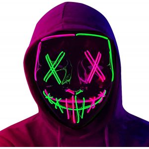 G&eacute;n&eacute;rique Masque D'horreur Led,Halloween Masque,Purge Avec Des Effets De Lumi&egrave;re 3x,Contr&ocirc;lables,Pour La D&eacute;coration De Costumes De F&ecirc;te De Carnaval,Cosplay,D&eacute;corations De F&ecirc;te.[J196] - Neuf