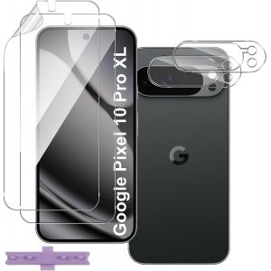 JGD-2+2 Pi&egrave;ces Protection D'&eacute;cran Films pour Google Pixel 10 Pro XL, TPU Hydrogel Film Protection &Eacute;cran avec Protecteur de Cam&eacute;ra Verre Tremp&eacute;, HD Anti-Rayures, Facile &agrave; Installer Sans Bulles - Neuf