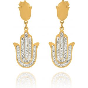 Kal-Boucles D'oreilles Pendantes En Forme De Tortue De Mer En Plaqu&eacute; Or 18 Carats Avec Zircon Cubique Blanc Pour Femme - Neuf