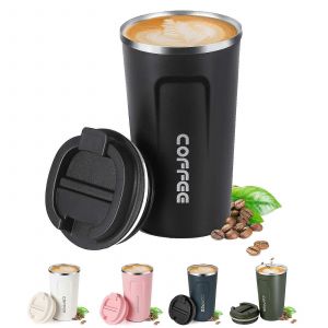 Voyage Tasse De Café Résistant, Cumulé Tasse De Café De Voyage, Réutilisable Avec Couvercle Étanche, Chaud/Glace Boissons - Neuf