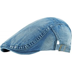 Cauc-Femmes Denim Newsboy Cap Coton Casquette Plate Ivy Gatsby Driving Hunting Gatsby Cabbie Hats Pour Hommes - Neuf
