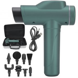 Masseur musculaire pour fascias avec ecran LCD, rechargeable par USB, appareil de relaxation musculaire pour tout le corps (vert) - Neuf