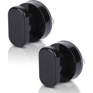 (Noir) Poignée De Porte À Ventouse : 2 Pièces, Poignées À Ventouse Pour Baie Vitrée Avec Ventouse Puissante, Adaptées Aux Armoires - Neuf