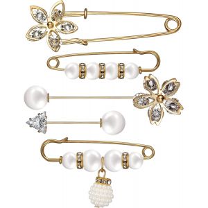 Kjdal-Broches,Épingle De Vetements En Alliage,Broche De Sécurité Durable Pour Châle Pantalon,Accessoire De Bijoux Décoratif Pour Dames Femmes Fille - Neuf
