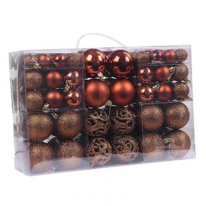 Paquet de 100 ornements de boules de No&euml;l incassables pour d&eacute;corations d'arbre de No&euml;l en plein air,d&eacute;cor de f&ecirc;te de vacances dans la cour - Neuf