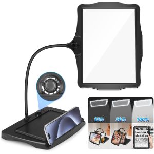Nouvelhorizonstore-10x Rechargeable Lampe Loupe Sur Pied, Lampe Loupe De Bureau Flexible &iquest;&iquest; Col De Cygne 50 Led, Grande Loupe Eclairante Pour La Lecture, La Couture, L'artisanat, La Peinture, Le Brico - Neuf