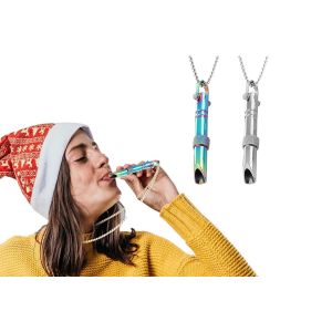 Collier De Respiration 2 Pi&egrave;ces Pour Soulager L'anxi&eacute;t&eacute; Avec Brosse De Nettoyage - Argent Et Multicolore - Neuf