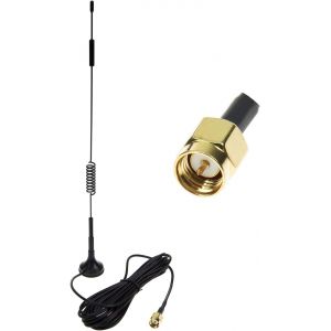 SMA WiFi Booster Antenne,12DBi Haute Gain de L'antenne 4G LTE Amplificateur de Signal Omnidirectionnelle avec la vis Pivot pour Huawei B880 E5172E5175 E5186 EB890(Antenne SMA) - Neuf