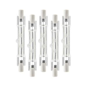 Paquet De 5 Ampoules Halogènes R7s 118mm 300w 230v Lampe Linéaire Dimmable Pour Lampes De Travail De Construction - Neuf