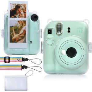 Etui Instax Mini 12 Transparente pour Appareil Photo Fujifilm Instax Mini 12 Compatible avec Instantan&eacute; Instax Mini 12 (Coque de Protection Uniquement) - Neuf