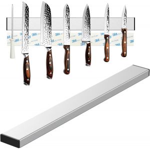 Kalanka-40cm Porte Couteaux Aimant&eacute;, Magn&eacute;tique Pour Couteaux En Acier Inoxydable, Porte-Couteau Magn&eacute;tique Pouvant &Ecirc;tre Install&eacute; Sans Per&ccedil;age, Pour Couteaux De Cuisine, Couteaux &Agrave; Fruits, Ciseaux - Neuf