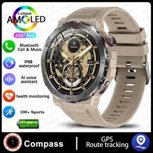 Montre Intelligente &Eacute;tanche Pour Homme, Montre Intelligente De Fitness, Appel Bluetooth, Huawei, Xiaomi, Sports De Plein Air, Gps, 2024 Mah, Nouveau, 410.Yellow. - Neuf