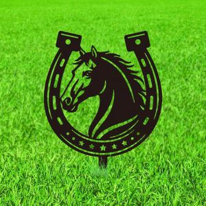 Mevronisshop-Piquets D&eacute;coratifs De Jardin En M&eacute;tal De Fer &Agrave; Cheval Western Silhouette De Fers &Agrave; Cheval Rustiques En M&eacute;tal Statues D'ext&eacute;rieur Ornements De Jardin Cadeaux D&eacute;cor Pour F&ecirc;te Western Pelou - Neuf