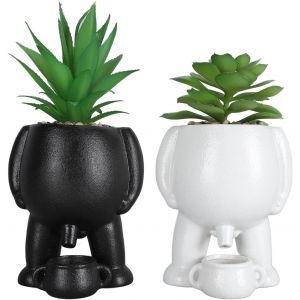 lbgwp60-Pot De Fleurs En Céramique, Pot De Fleurs Succulentes Innovant Little Man Pees, Plante En Pot, Pot De Fleurs Charnu, Pot De Fleurs Décoratif Pour Balcon, Cour, Rebord De Fenêtre, - Neuf