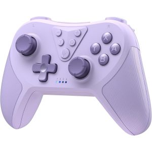 Manettes Switch Controller Switch Gamepad Switch Sans Fil Bluetooth Joystick Contrôleur Switch Pro 6 Axes Avec Double Moteur Intégré Pour Switch Pro Lite Oled Et Steam Manette Pc Violet - Neuf