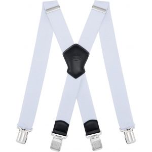 Cauc-Bretelles Homme Larges R&eacute;glable &Eacute;lastique Extra Fort 4 Robuste Clips, Pour Hommes Et Femmes Avec En Forme X Design Et Sangles Extra Larges -4cm - Neuf