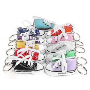 11pcs Mini Sneaker Chaussure Porte-Cl&eacute;s Dessins Anim&eacute;s Porte-Cl&eacute;s D&eacute;coration Suspendue Pour Sacs - Neuf