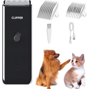 Tondeuse Pour Chien, Professionnelle Kit Toilettage Chien, Silencieuse Tondeuse Chat Avec Lame En C&eacute;ramique, Tondeuse Animaux Electrique De Compagnie, Etanche Ipx7 (Noir) - Neuf