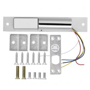 Serrure electrique temporisee a pene dormant 12 V CC, 5 fils, pour portes en verre, bois et metal - Neuf