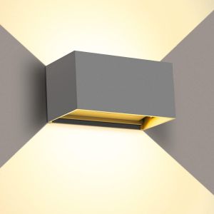20w Applique Murale Intérieur/Extérieur 3000k Blanc Chaud Led Appliques Murales Angle De Rayonnement Réglable Applique Extérieur Ip65 Étanche (Gris) - Neuf