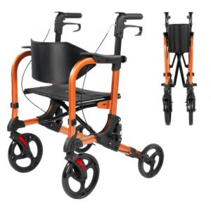 Fauteuil roulant COVNBXN Specialized multifunctional walking aid with auxiliary handcart folding rehabilitation Klappbarer manueller Rollstuhl mit Anti-Sturz-Reha-Funktion und Zusatz-Transportwagen. - Neuf