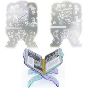 Reading Shelf Molds, Moules en Silicone pour Support de Livre, Moule Silicone Resine Epoxy Porte-Livre pour Pupitre de Musique, Etag&egrave;re &agrave; Livres - Neuf